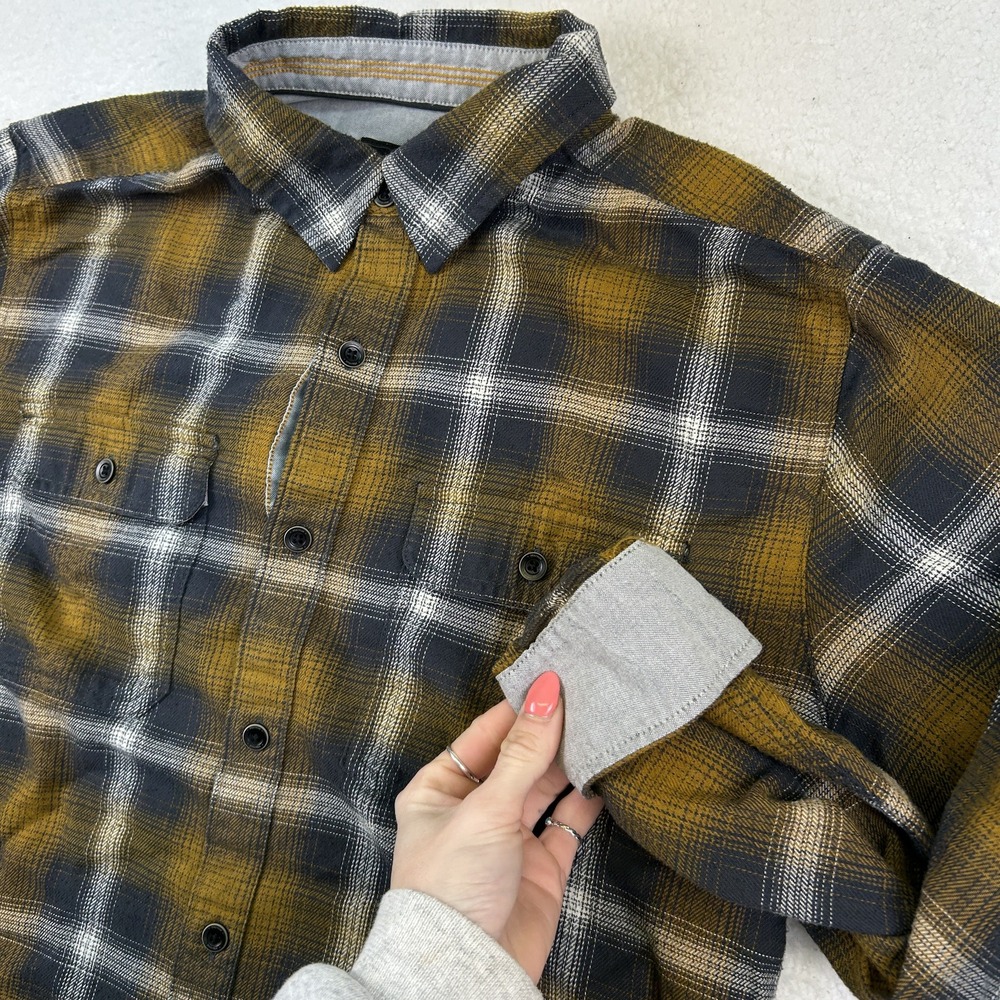 Marmot‎ Shirt Mens Medium Flannel Button-Up Plaid Workwear Outdoor - Picture 6 of 15